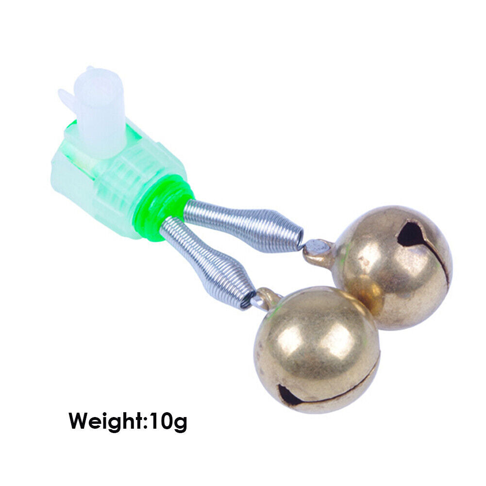 Twin Spiral Bells Outdoor Carp Fishing Rod Tip Bite Alarms Bell (Copper)