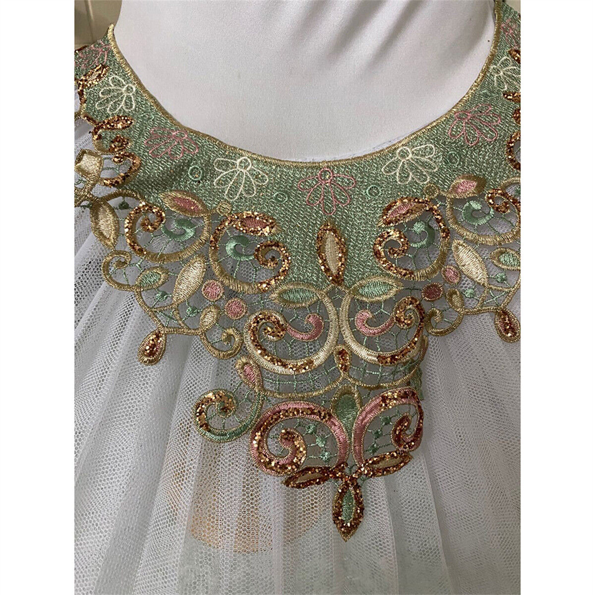 Embroidered Flower Lace Collar Neckline Sewing Applique DIY Clothing Accessories