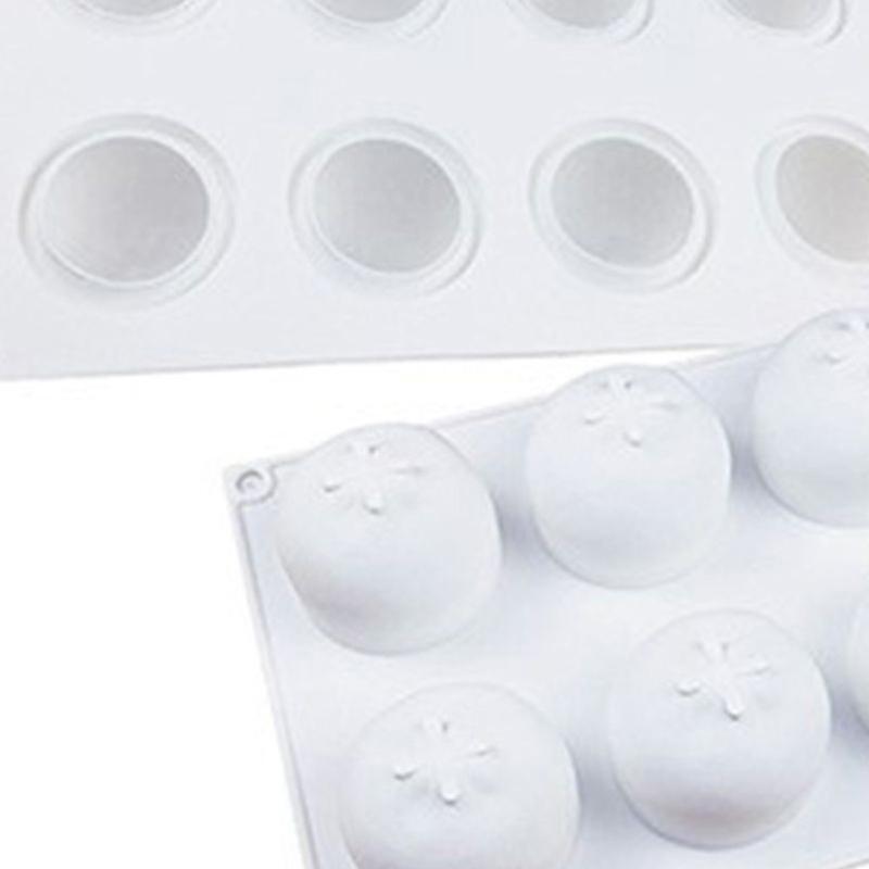 8 Cavity Orange Shape Mousse Cake Baking Molds Non-stick Silicone Chocolate Tray