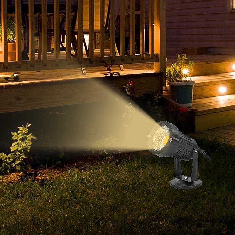 COB LED Garden Lawn Lamp Waterproof Outdoor Landscape Path Spotlights (WW)