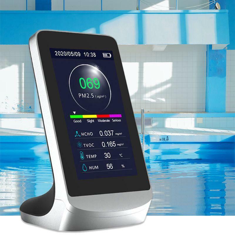 Digital Air Quality Monitor PM2.5 HCHO/TVOC AQI Gas Detector w/ History Function