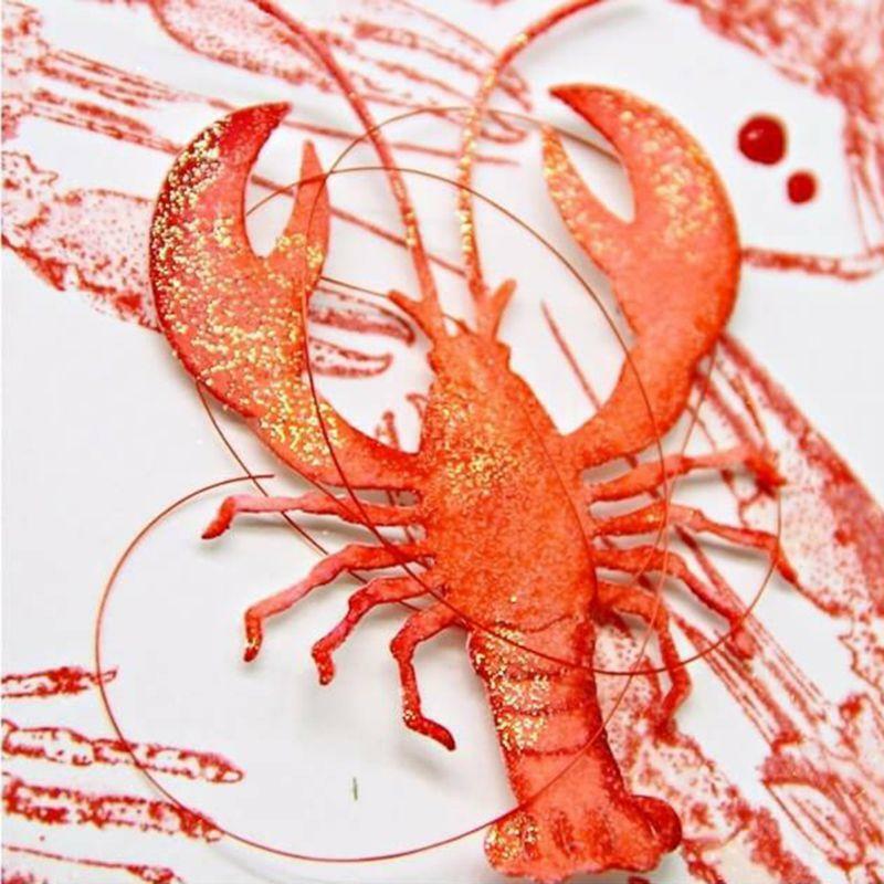 Lobster Metal Cutting Dies Stencil Scrapbooking DIY Album card Paper Embossing