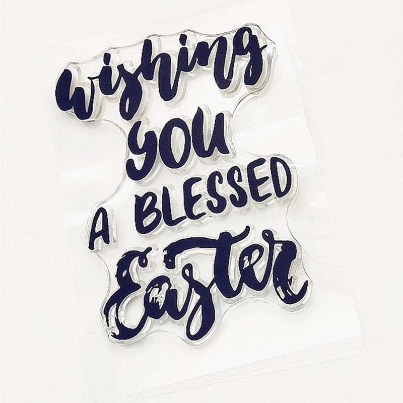 Wishing You a Blessed Easter Silicone Clear Stamp DIY Seal Scrapbook Embossing