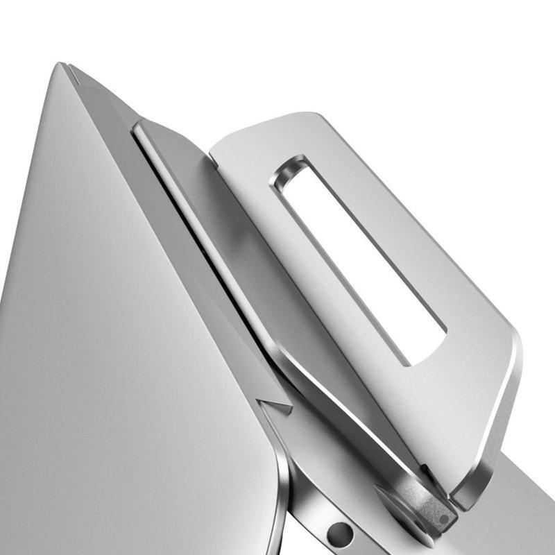 Foldable Cooling Premium Aluminum Notebook Stand Small Invisible Laptop Riser