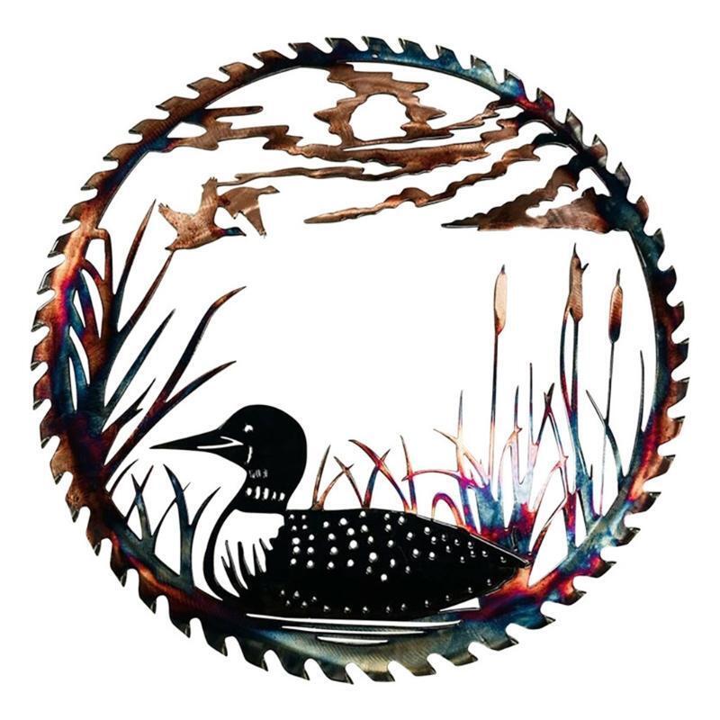 Metal Wall Art Decor Duck Bird Sculpture Hanging for Living Room Bedroom Garden