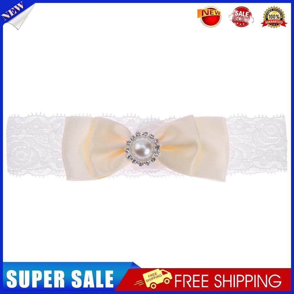 1pc Korean Baby Fashion Girls Photography Bowknot Headband Hair Band(Beige)