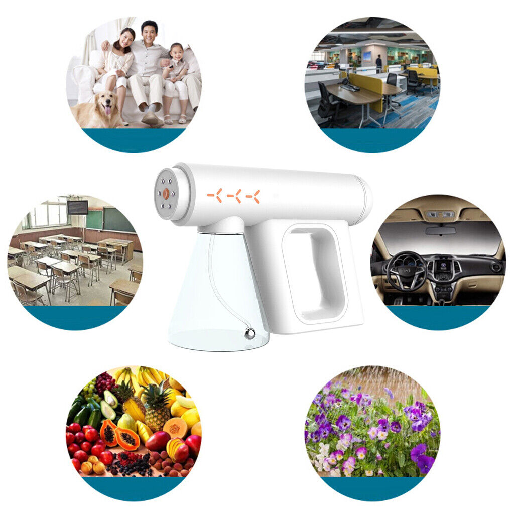 300ML Blue Light Nano Spray Disinfection Sprayer Gun Fogger Rechargeable