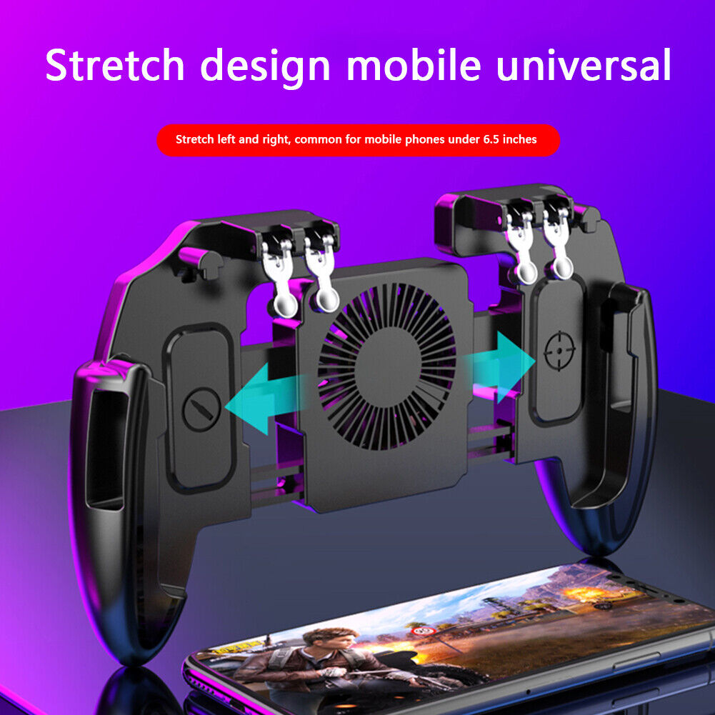 6 Fingers Mobile Gaming Cooling Gamepad for PUBG Controller Joystick (M11)