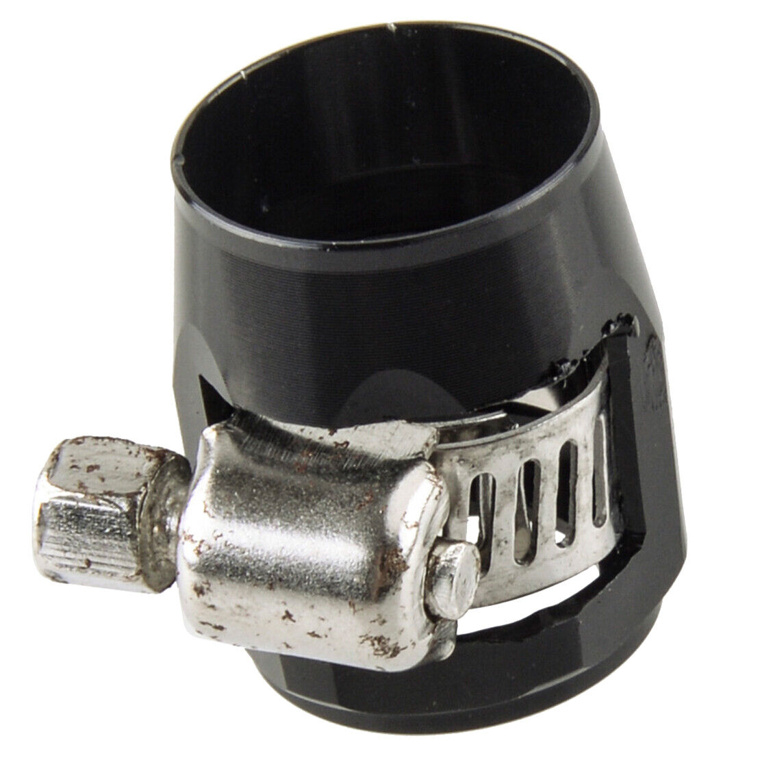 8pcs Black AN6 Hex Hose Finisher Clamp Flare Fitting End Cover Adapter Connector