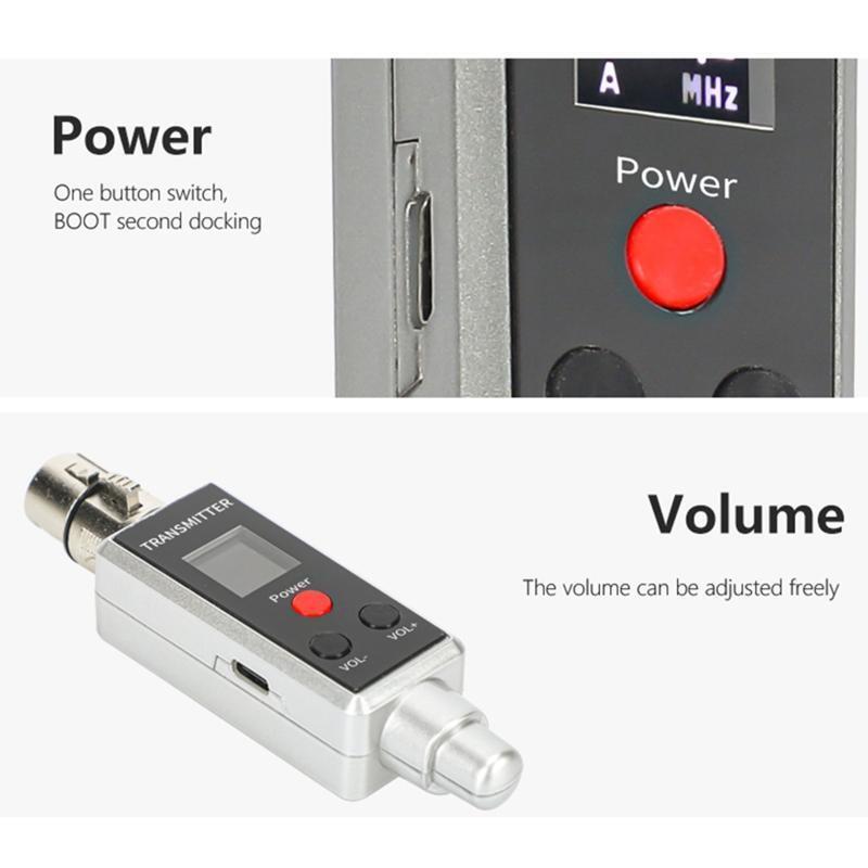 Plug-on Rechargeable Microphone Wireless System 2.4 Ghz for Dynamic Microphone