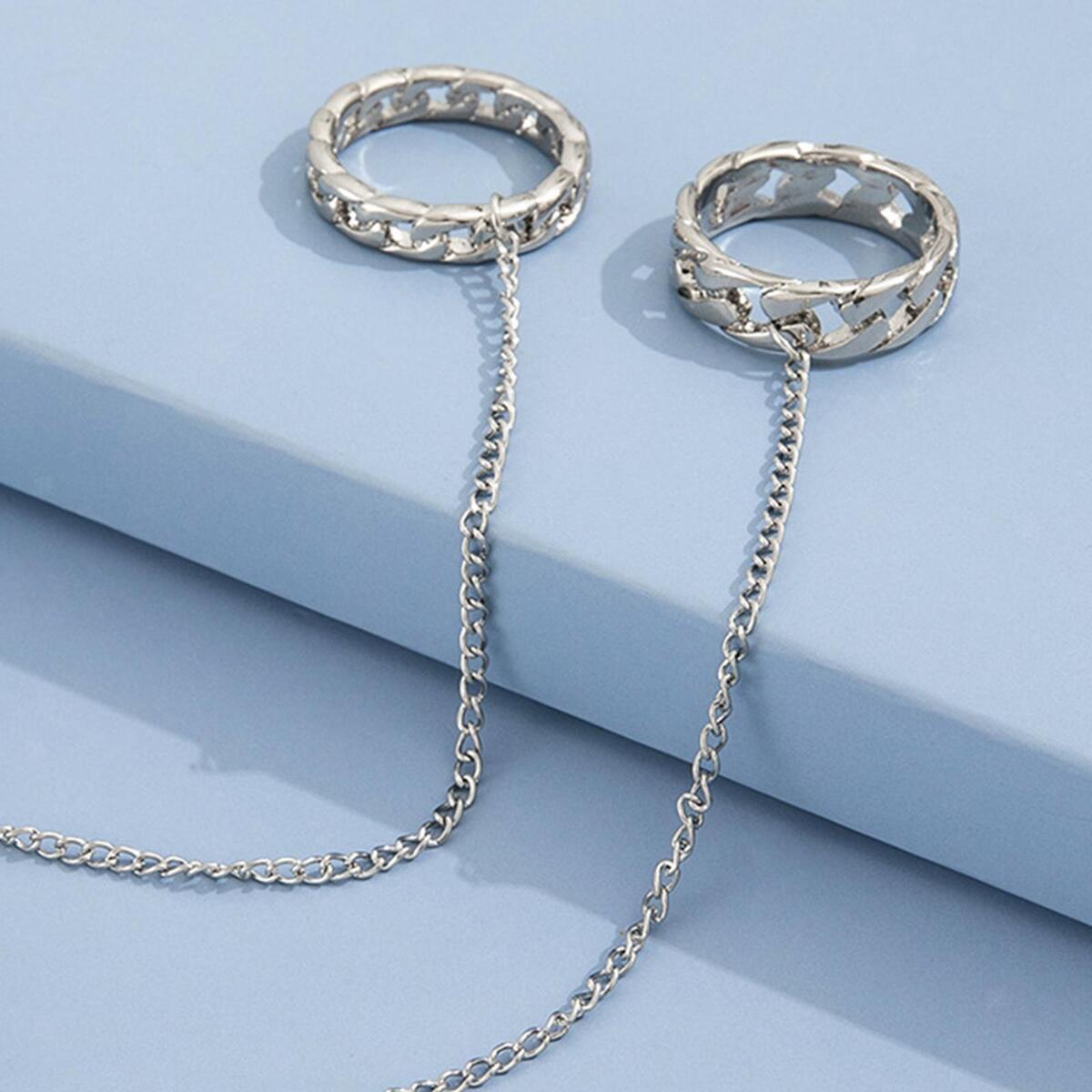 2 Pieces Ring Set Punk Ring  for  Men Ring Jewelry Girlfriend