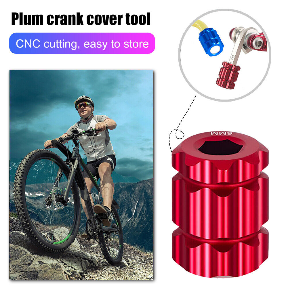 Aluminum Alloy Bicycle Crank Remove Tools Road Bike Crankset Wrench (Red)
