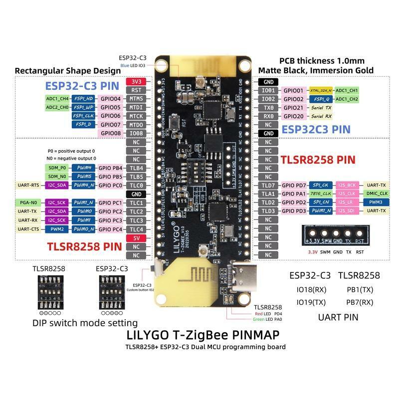 Programmable TZigbee ESP32-C3 Zigbee Smart Control Development Board T-Zigbee