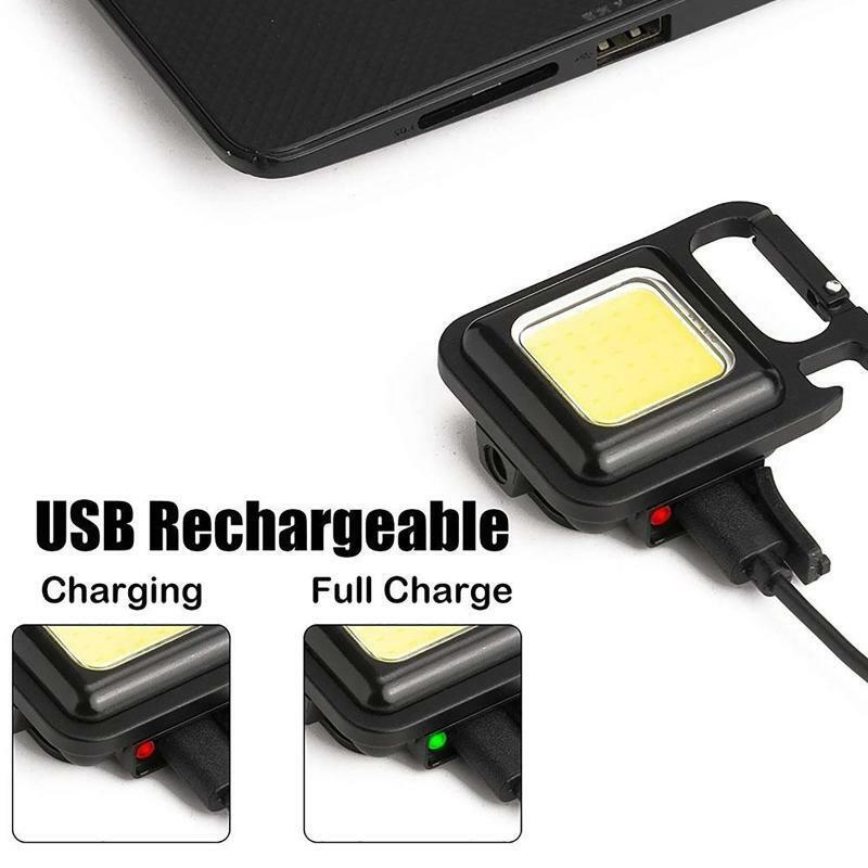 Creative Outdoor Camping Keychain Light Rechargeable Magnetic Absorption Light