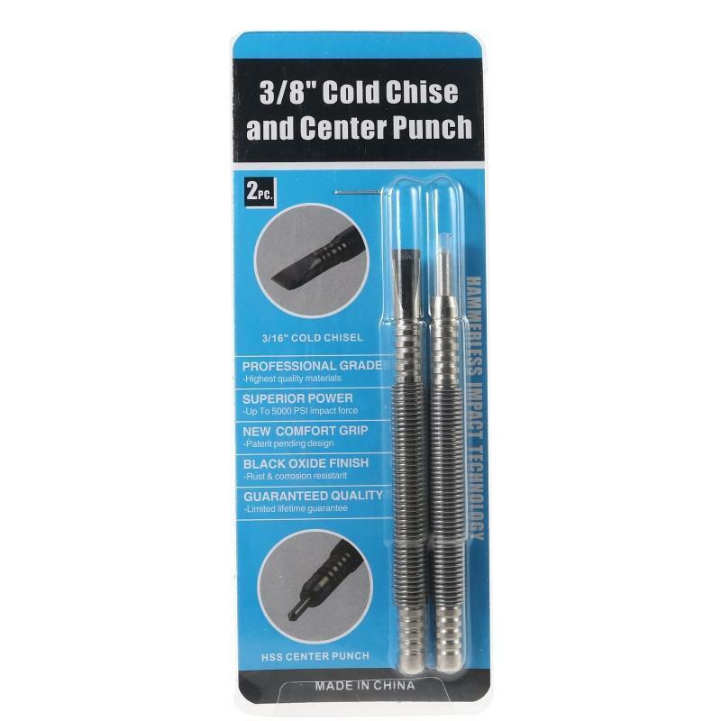 2 Pcs Hammerless Nail Set Punch 1/32"-1/16 for Home and Professional Use