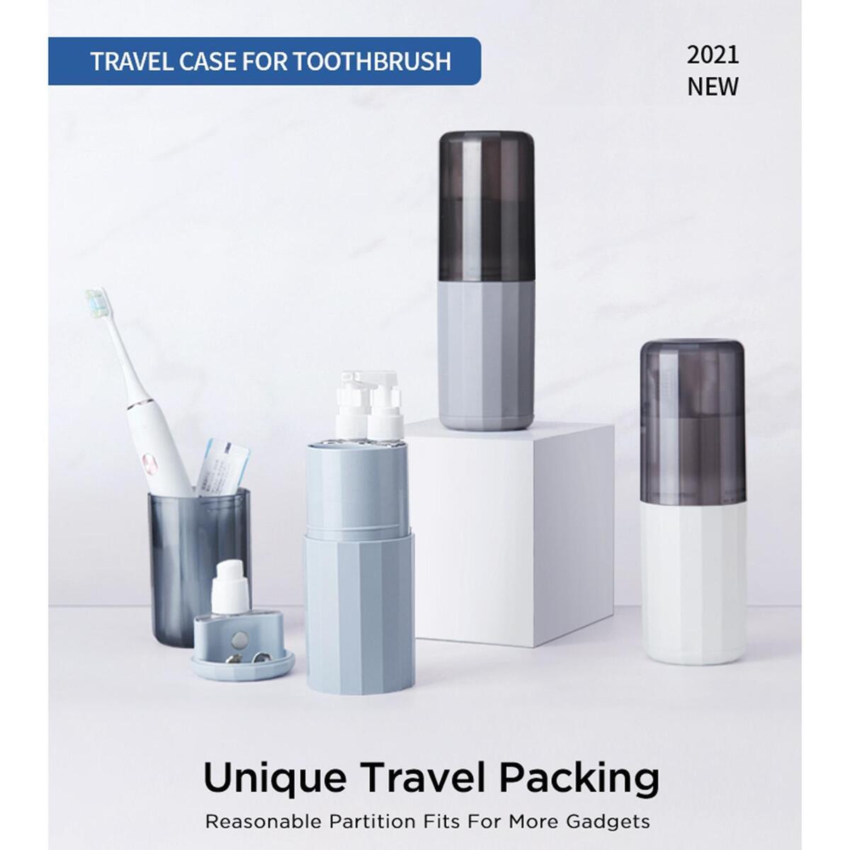 Travel Toothbrush Case Conditioner Toiletries Hotel Bathroom white