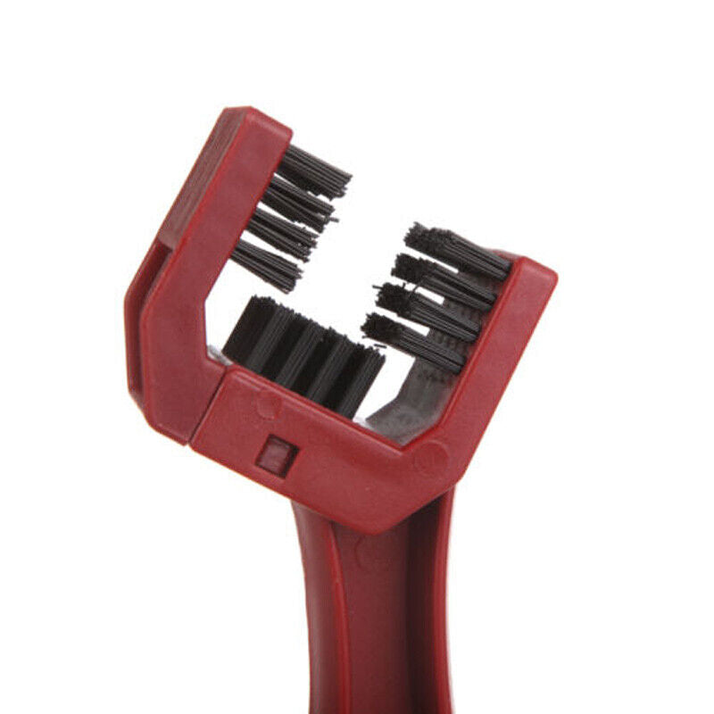 Cycling Motorcycle Chain Cleaning Tool Gear Grunge Brush Cleaner red