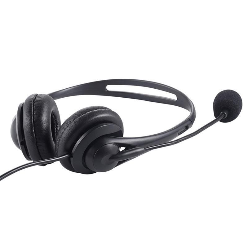 Adjustable Headset with Noise Reduction Microphone For Computers Laptop PC