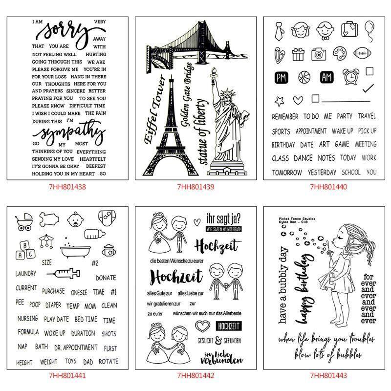 Hochzeit Wedding DIY Silicone Clear Stamp Cling Seal Scrapbook Embossing Album