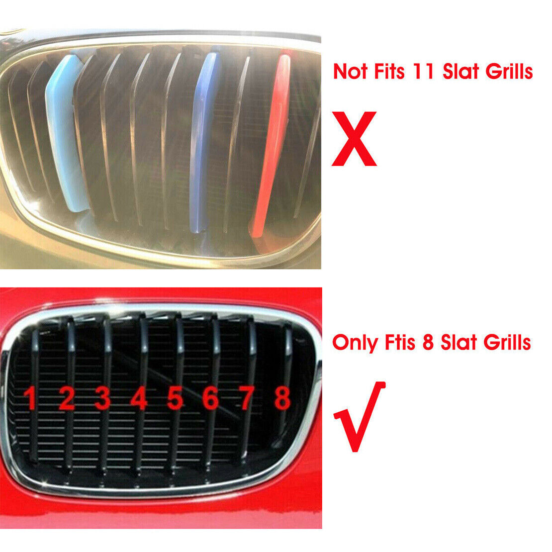 M-Tech Grill Cover Strip KIDNEY GRILLE Fit for BMW 1 Series F20 F21 2012-14 New
