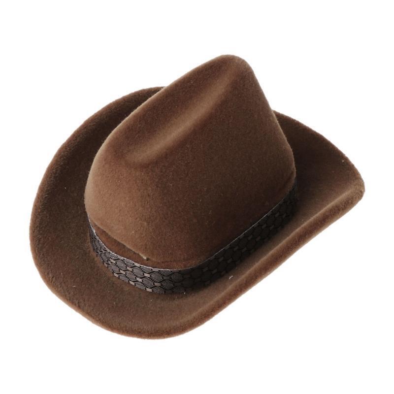 Creative Cowboy Hat Shape Rings Box Jewellery Display Storage Case