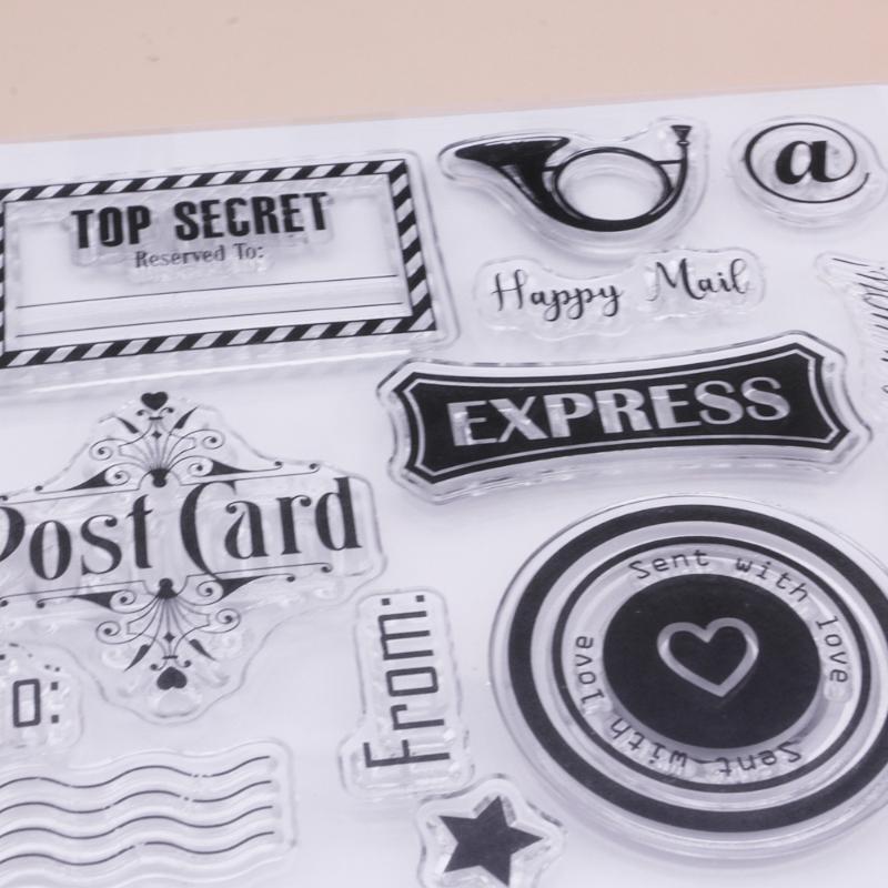 Post Card Silicone Clear Seal Stamp DIY Scrapbooking Embossing Photo Album Decor