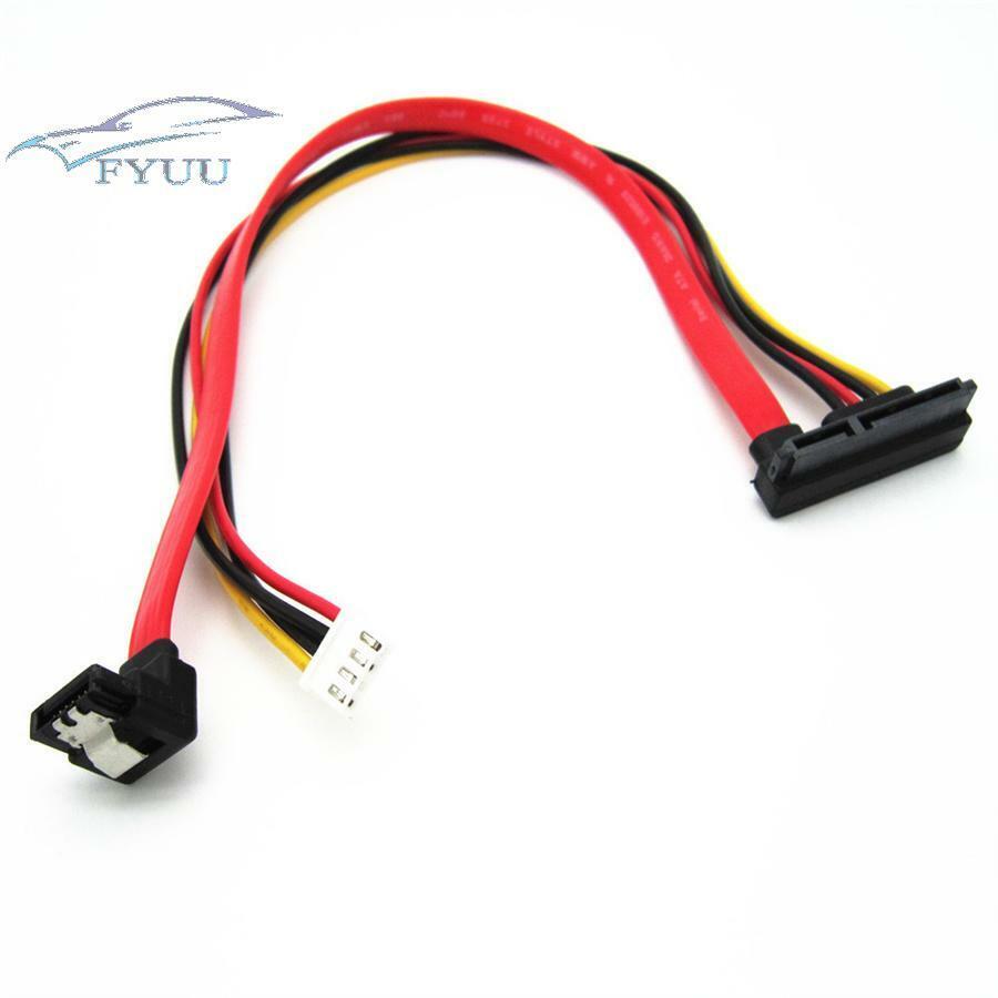 30cm 90° 22P SATA 7+15P 22pin to SH 2.0 4pin SATA HDD Hard Disk Data Power Cable