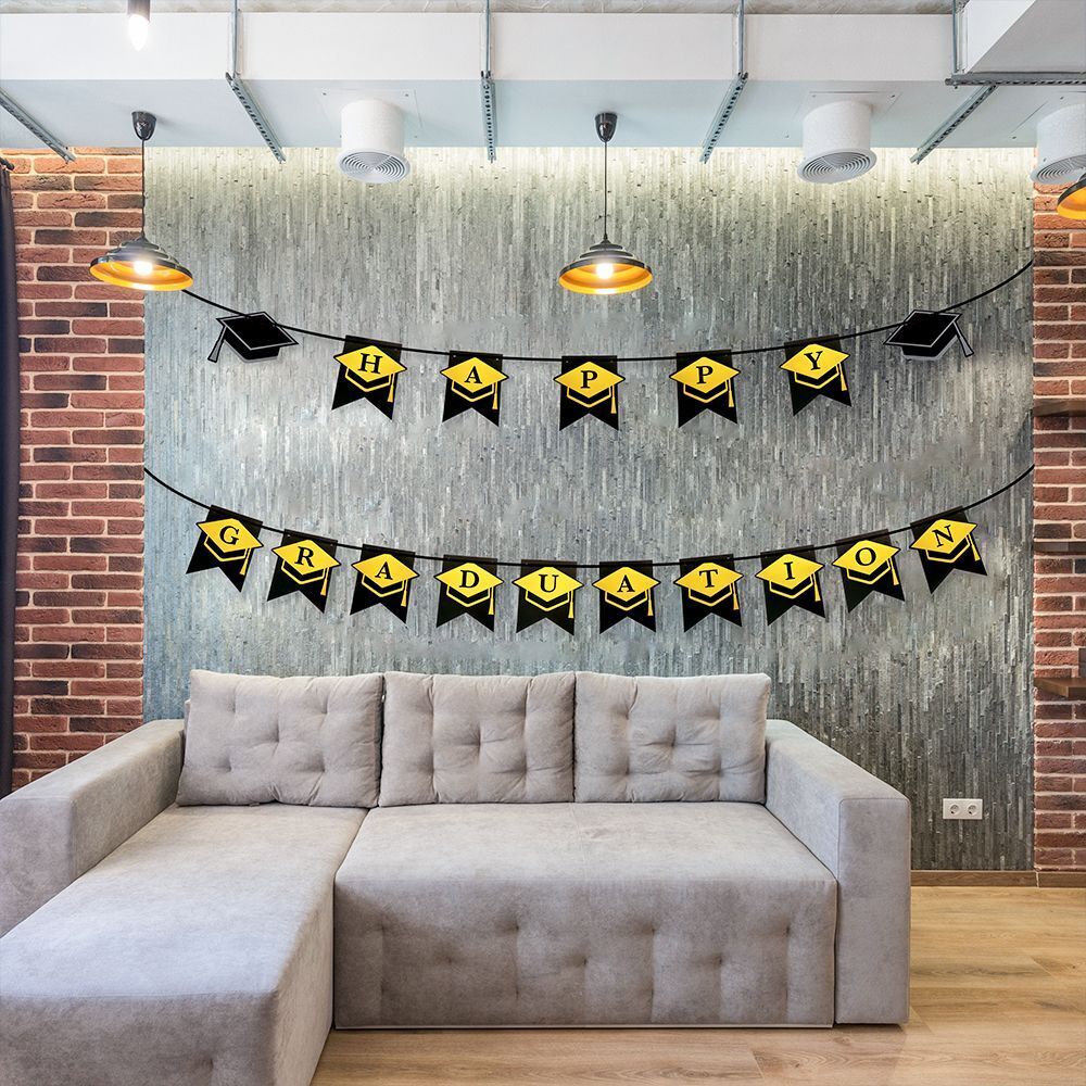 Party Decoration Congrats Grad Banner Grad Party Supplies Garland Flag