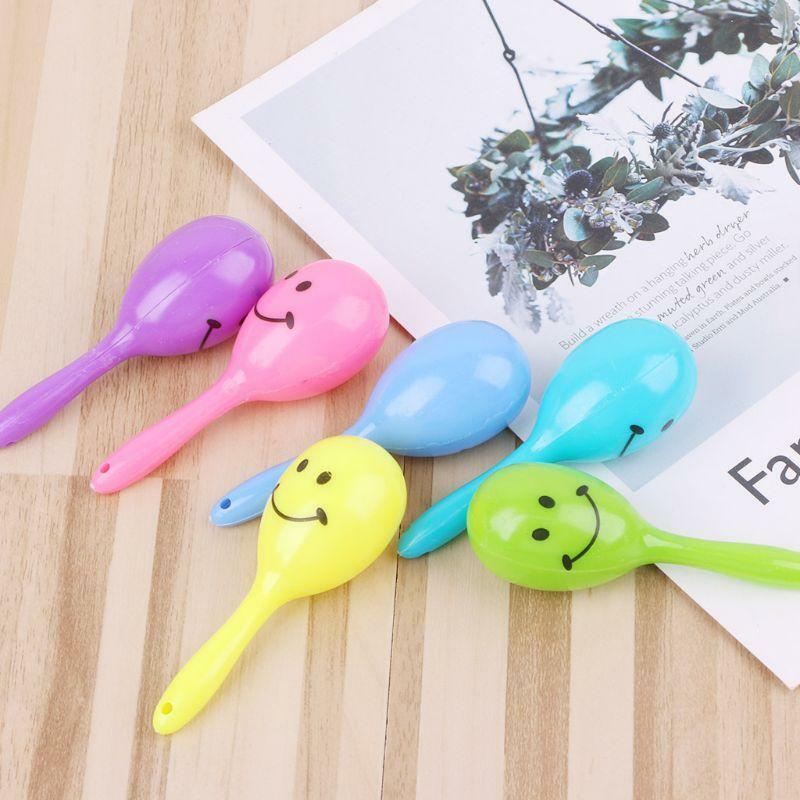 24pcs 3" Smiling Face Neon Maracas Fiesta Party Supplies Party Favors Noisemaker