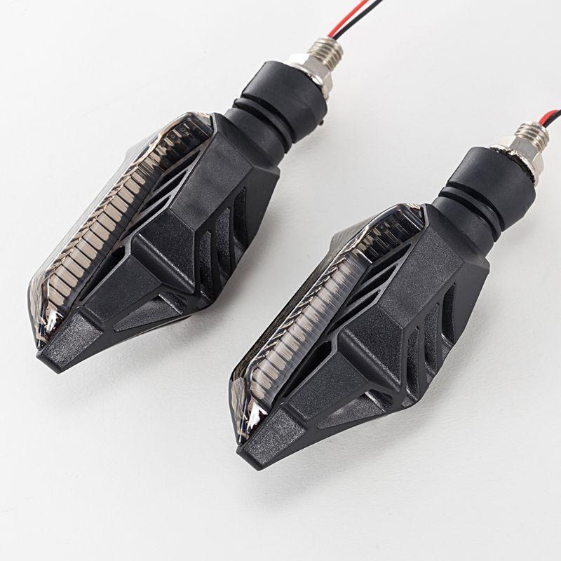 1 Pair Motorcycle LED Turn Signal Lights Amber Lamp Left Right Signals Universal