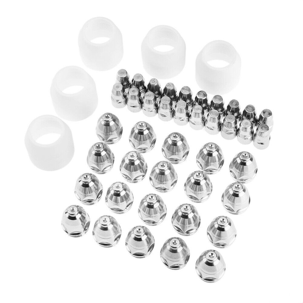 45Pcs Welding Torch Cutting Electrodes Tip 1.5 60Amp Shield Cup for Plasma P-80
