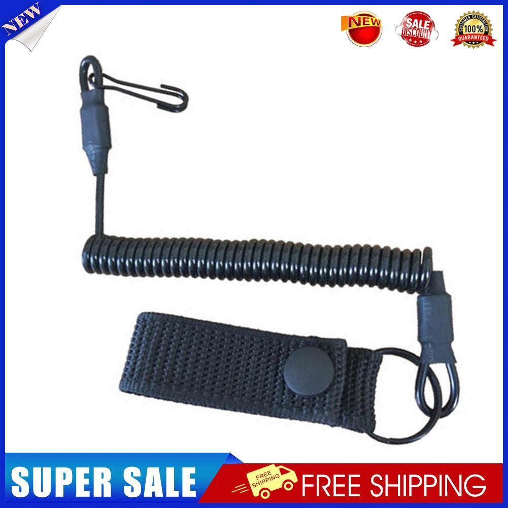 Retractable Spring Rope with Hook Anti-Loss Elastic Spring Keychain Strap