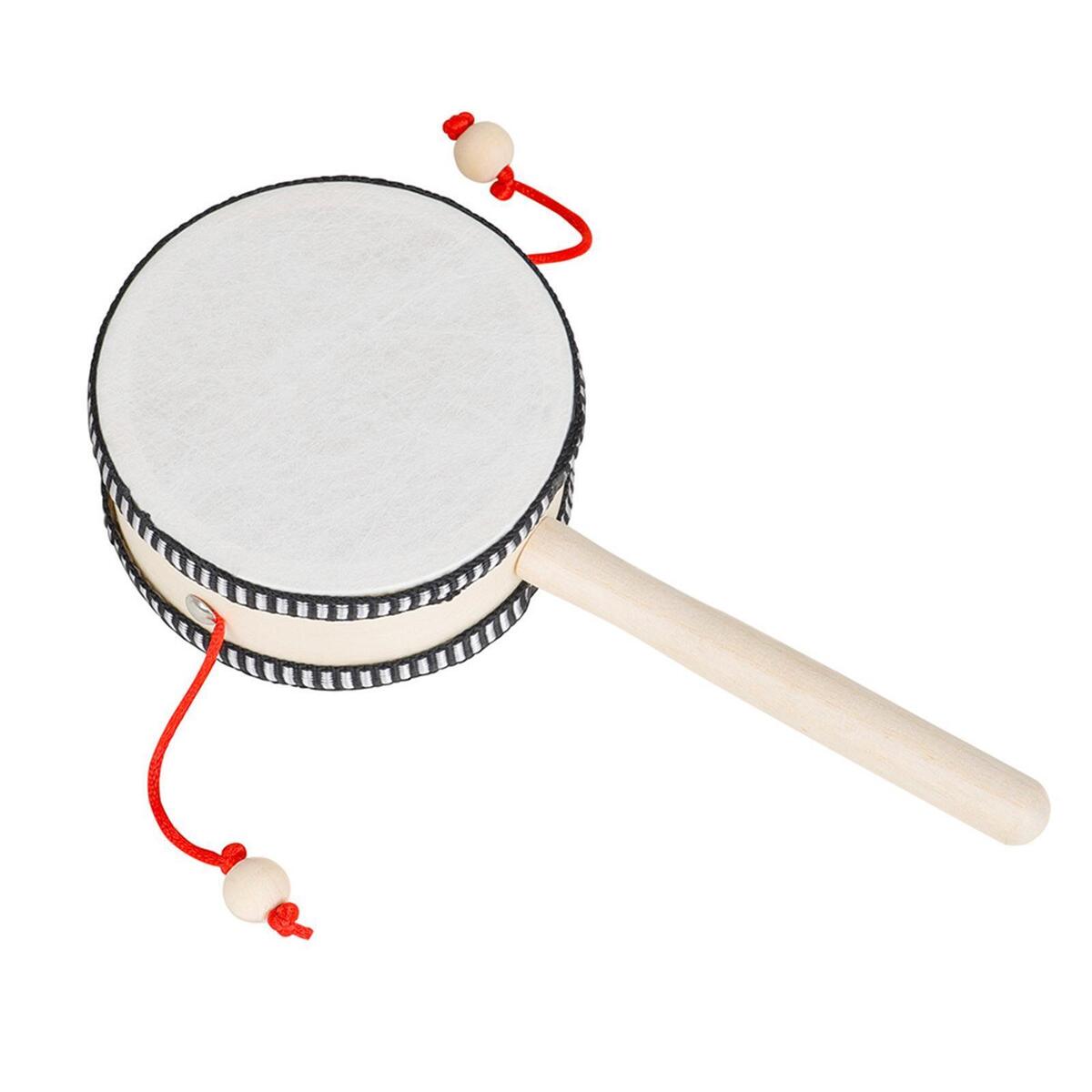 Wooden Rattle Drum Chinese Traditional Spin for Early Education Newborn