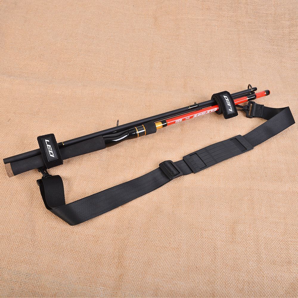 New Shoulder Travel Fishing Tackle Holder Carry Strap Band Fishing Rod Belt