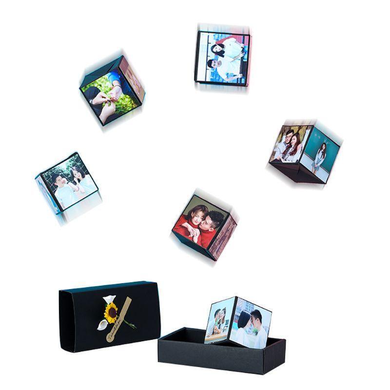Black Pops Up Explosion Box DIY Gift Box Photo Album Scrapbook Jump Present Book