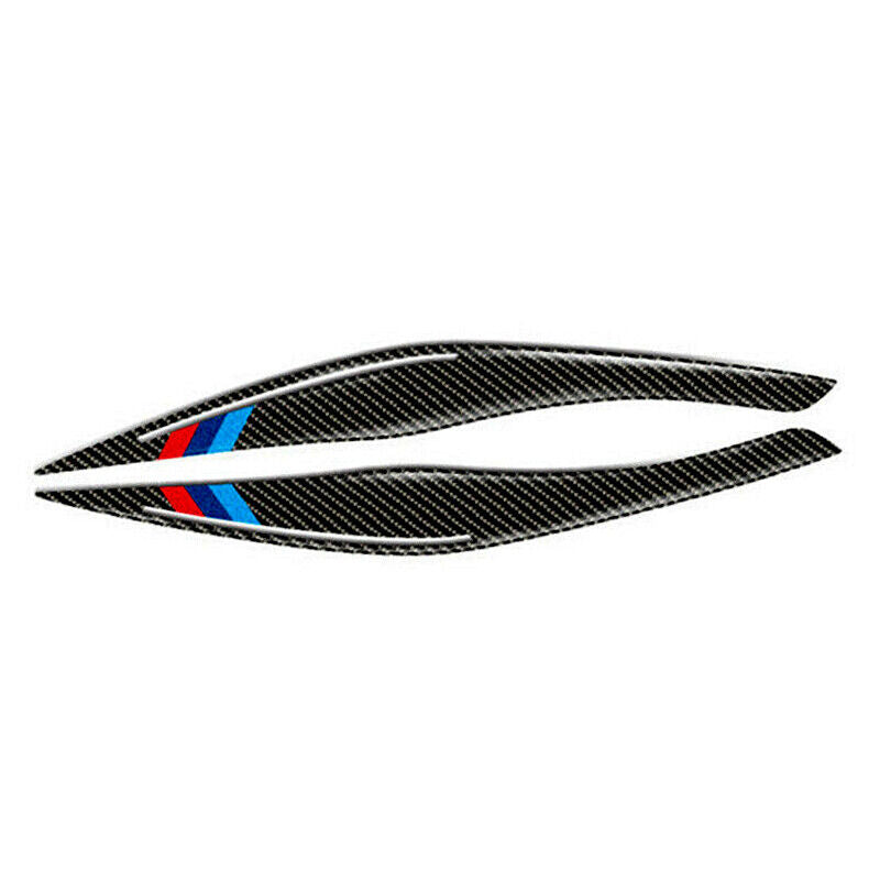 Carbon Fiber Headlight Eyelid Eyebrow Cover Trim Fit for BMW 3 Series E90 E91