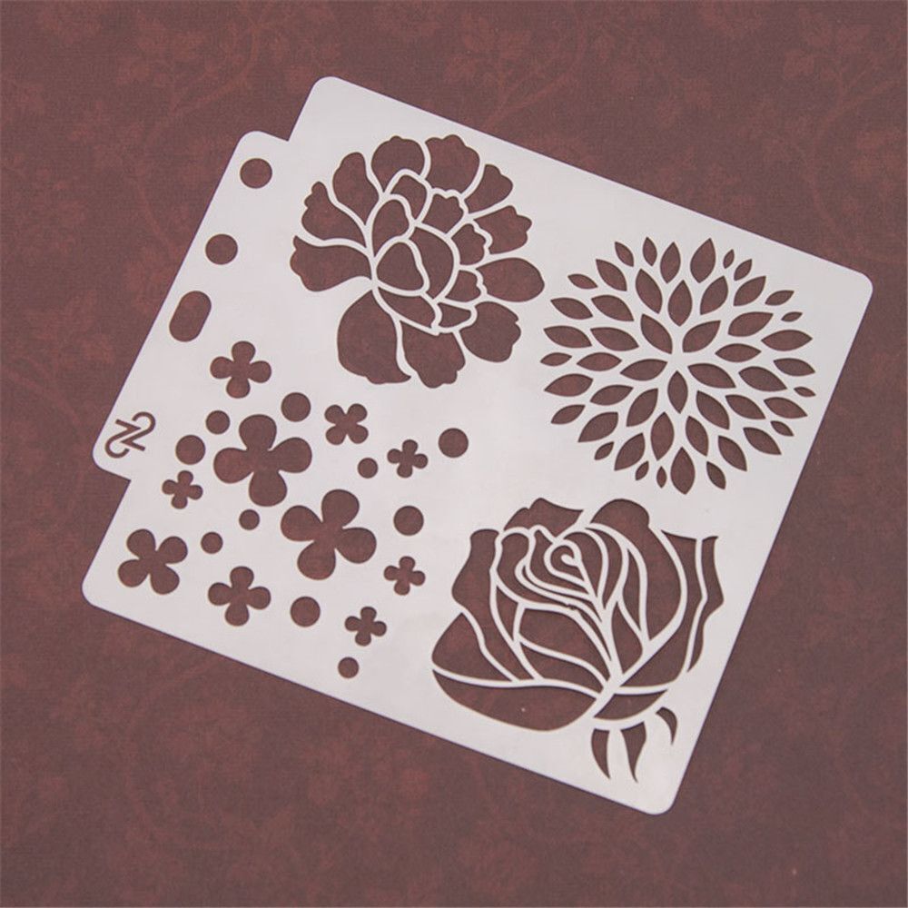 Craft Stamp Embossing Painting template Flower Layering Stencils Scrapbooking
