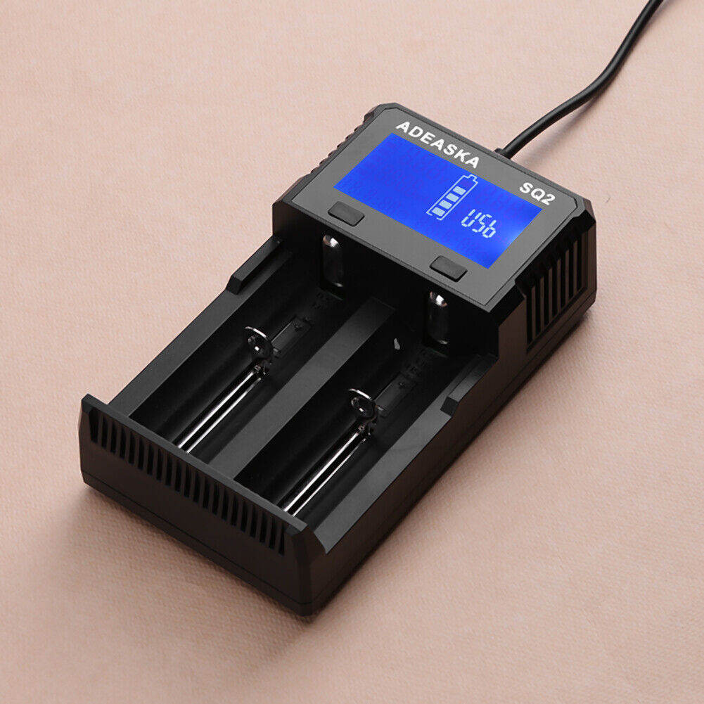 Dual Slot USB Rapid Intelligent Charger for Li-ion IMR Ni-MH Ni-Cd Battery-
