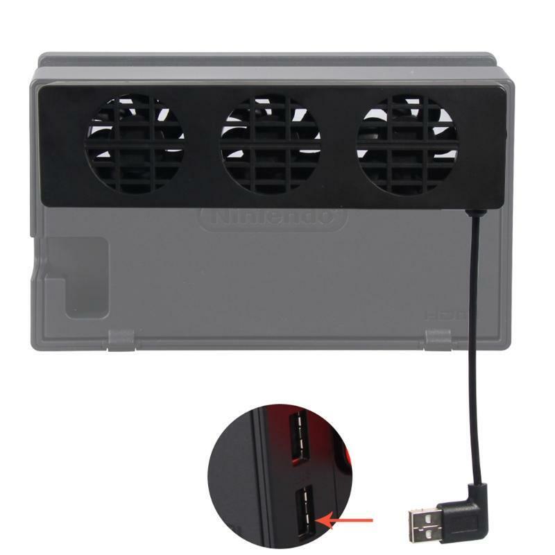 DC 5V 3-Fan External Super USB Cooling Fan Cooler For Switch Console
