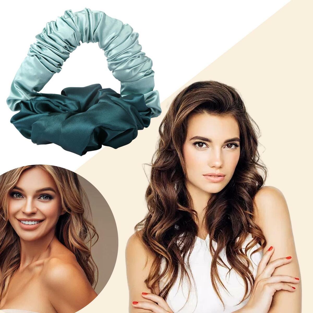 2  Heatless  Curler Headband Lazy Curling Rod   DIY