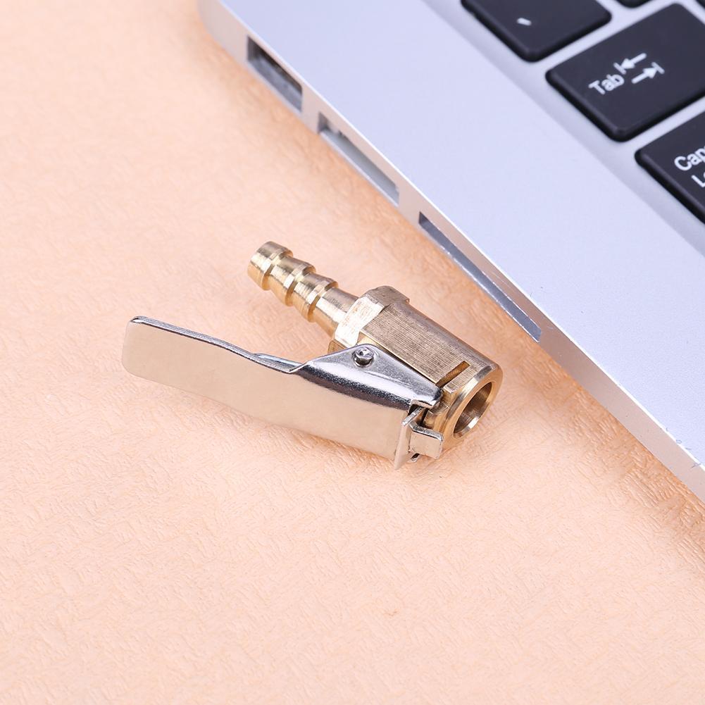 6mm Brass Car Truck Tire Inflator Air Valve Connector Clip-on Air Chuck