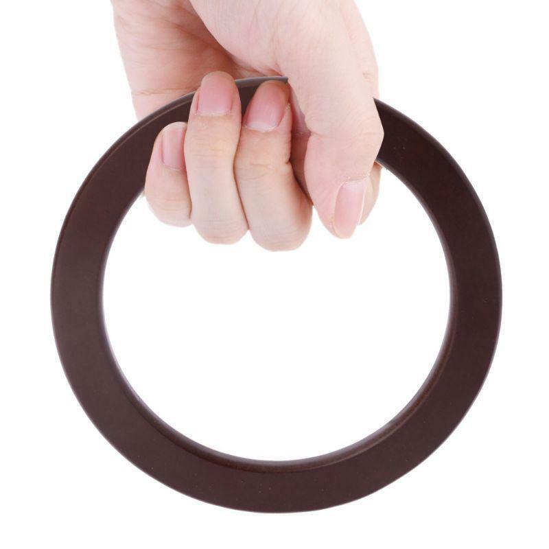 Wood Round Shaped Handle Replacement for Handbags Women Travel Causal Beach Bags