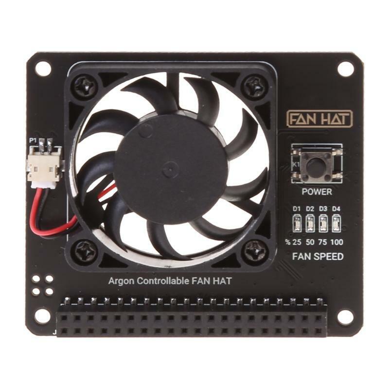 Mini HAT RGB Cooling HAT with Fan Software Controllable for Raspberry  Pi 4B/3B