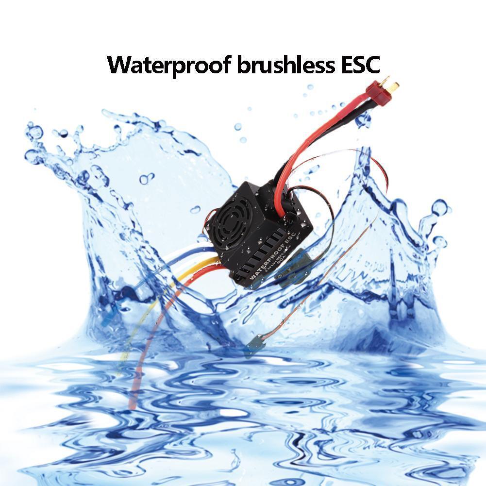 60A Waterproof Brushless Motor Speed Controller Sensorless ESC (Black)