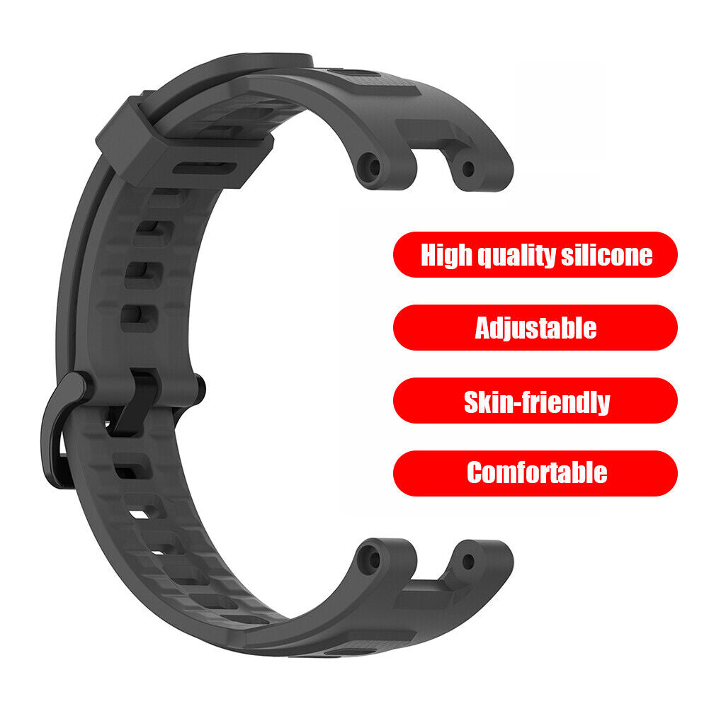 Silicone Watch Strap Band for Huami Amazfit T-Rex Pro/Amazfit T-Rex (Grey)
