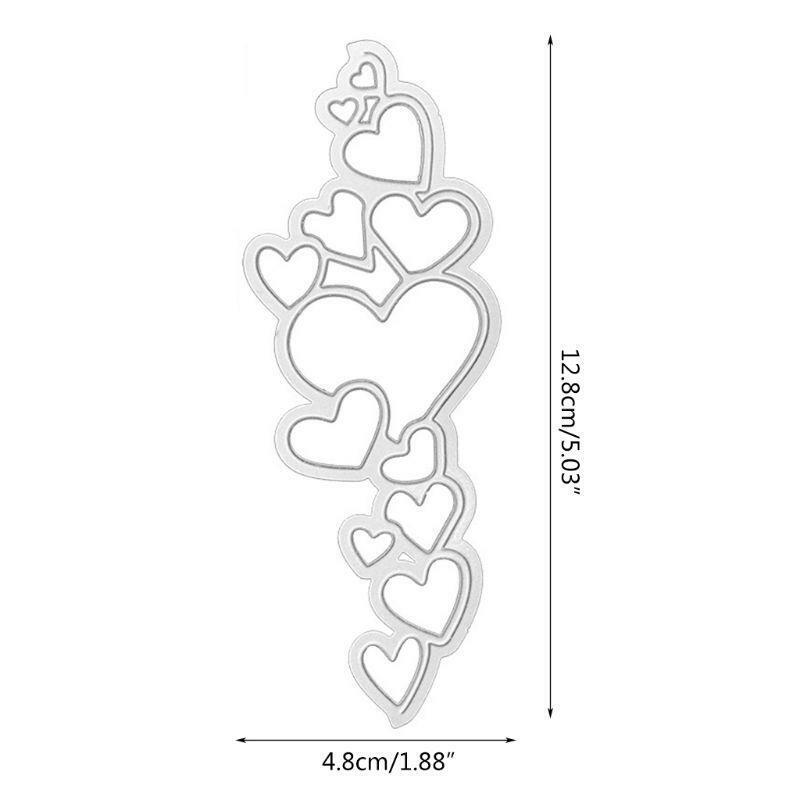 Love Heart Shape Cutting Die Carbon Steel Cuts Scrapbooking Embossing Hollow DIY