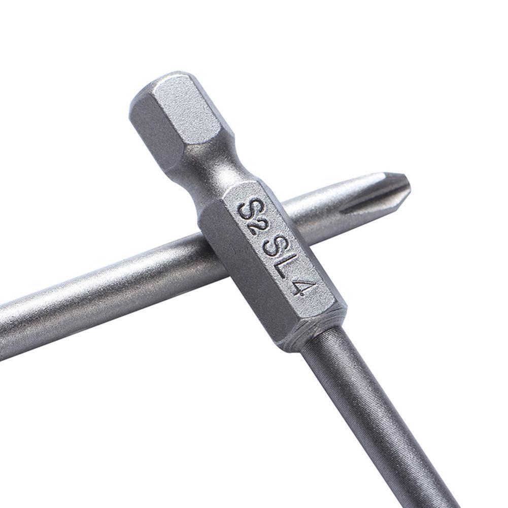 10pcs/set 100mm Alloy Steel S2 Slotted Phillips Screwdriver Bits Batches