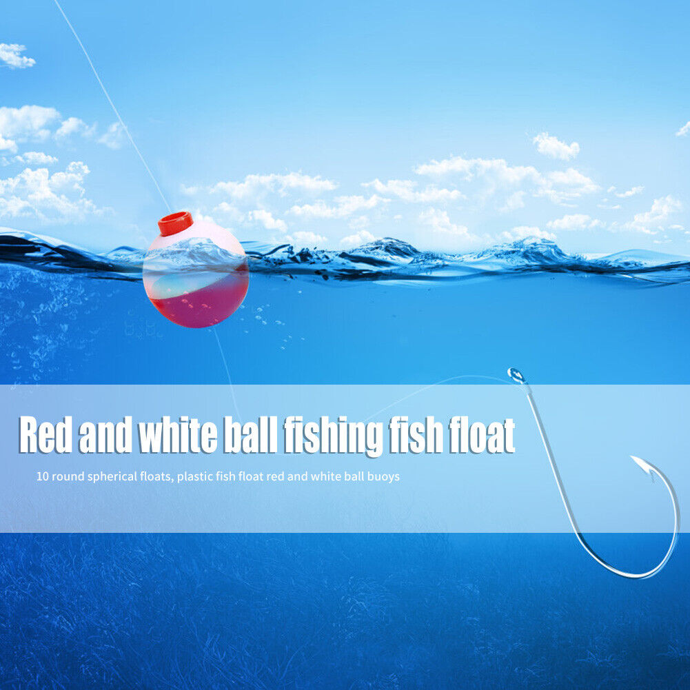 10x Fishing Bobber Set Plastic Round Float Buoy Outdoor Fishing Gear (38mm)