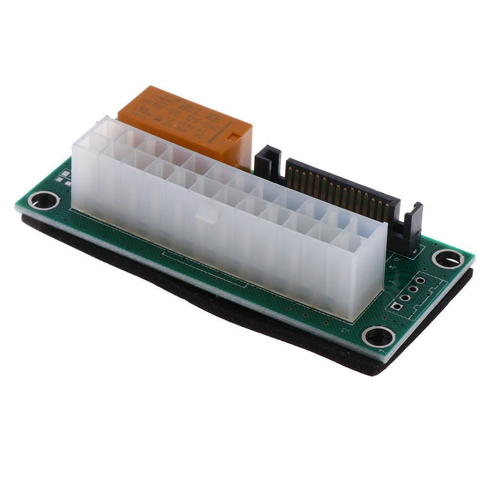ATX 24Pin to SATA Dual PSU Power Supply Extender Card Adapter for BTC Miner