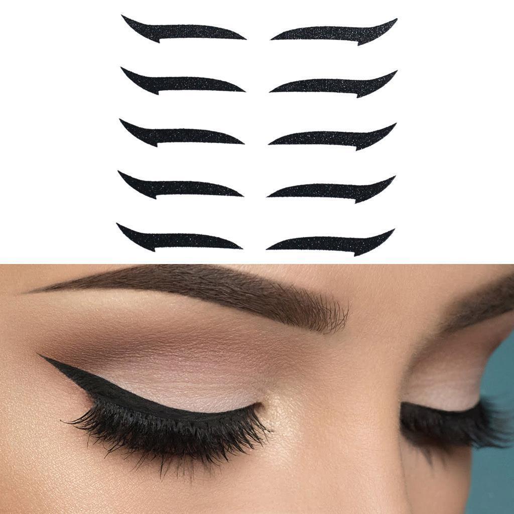 perfect cat liner winged eyeliner stencil tips 5 Pairs  Black